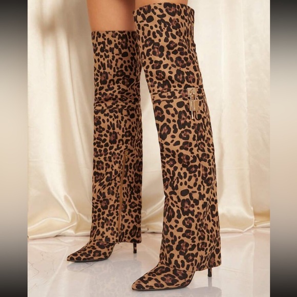 Over the knee Shark Boots leopard - Picture 8 of 9